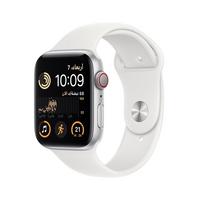 Apple Watch SE 2nd Gen GPS + Cellular 44mm Silver Case with White 